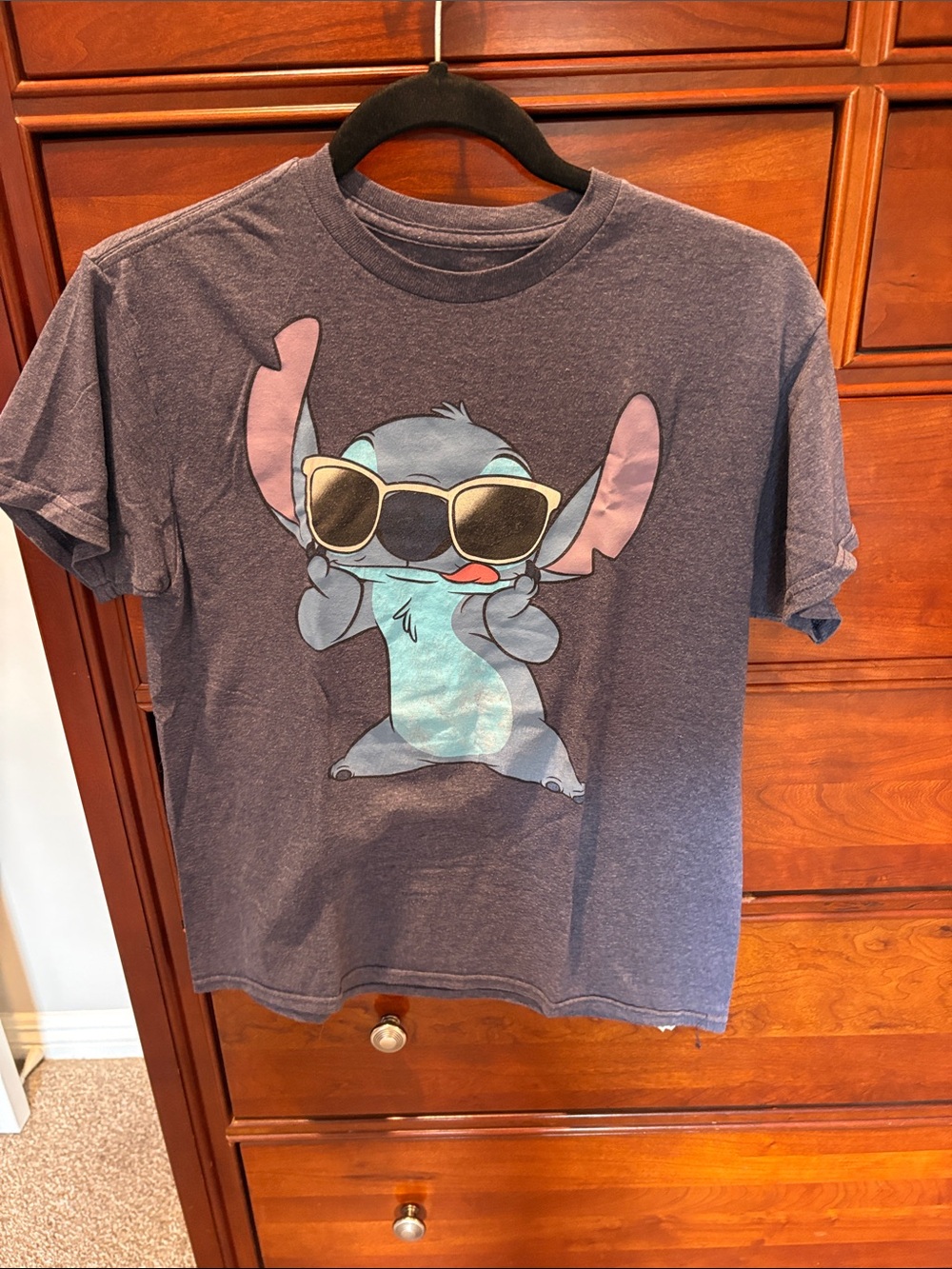 Disney Kids Navy Graphic Tee with Stitch and Sunglasses